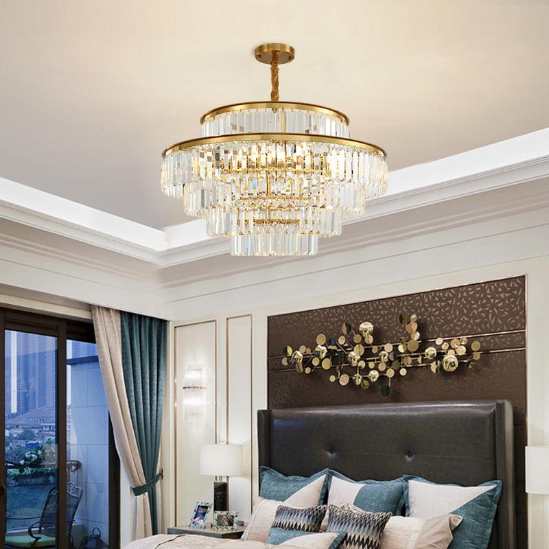 后现代意简约客8077厅吊晶灯家用大气卧室灯个水性创餐厅圆形轻奢