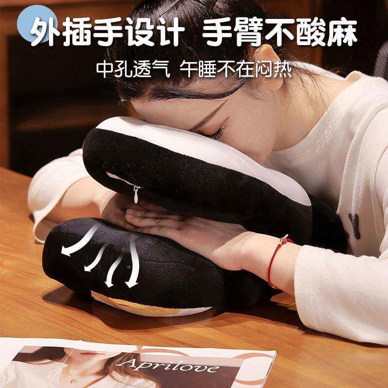 ?抱枕小睡学Fh($p@v@生桌睡觉抱护颈护胸趴枕桌枕夏天不硌爬睡面