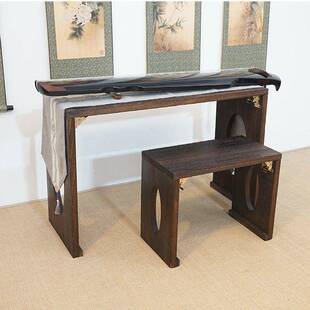 折叠古琴桌凳实书画桌画台教室式TCC支架案便携专业茶桌古筝放木