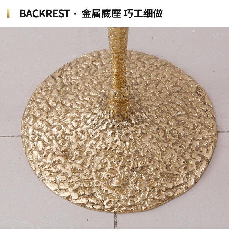 发边沙柜侧边柜客厅大石圆几轻奢侧几边铜无品牌/桌子简理约现代