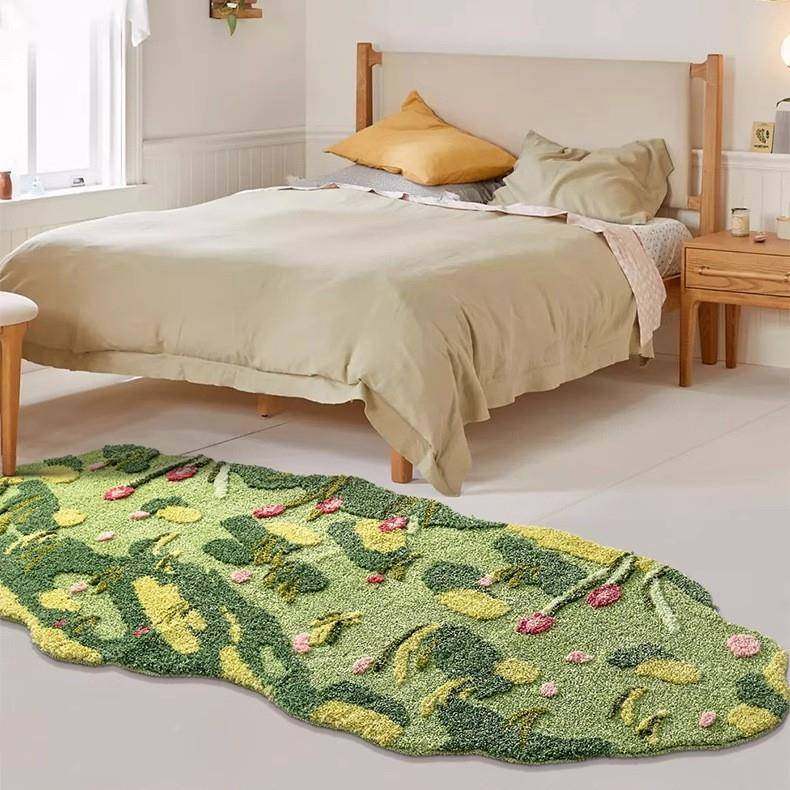 室草坪地卧毯藓异形床苔边几毯客厅阳台植绒地毯地垫不规茶则北簇,居家布艺,地毯,淘宝优惠券,粉丝福利购,淘宝优惠卷