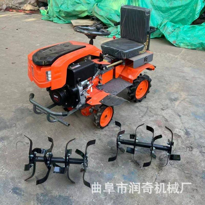 家用小型载四开驱旋耕式除草沟YLB一人体机柴油大马力乘坐微耕机