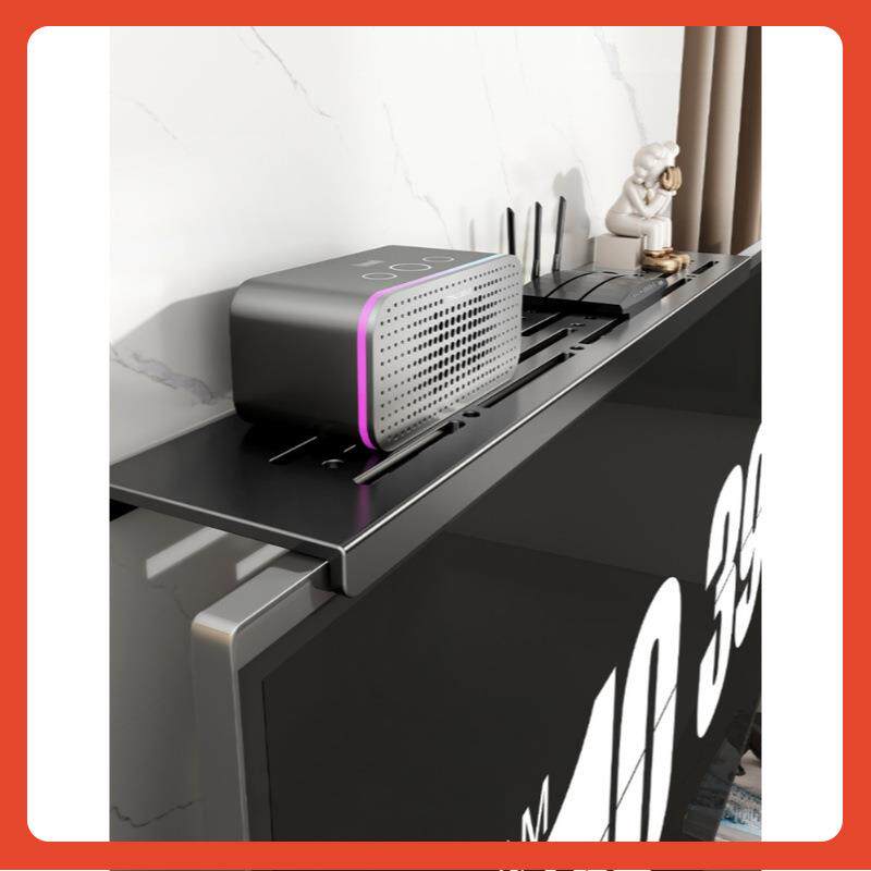 ∞电视机顶盒置物架免打孔电脑显示器支架托架顶部放置架路由器