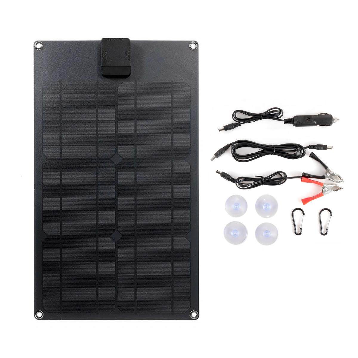 20W 25W QC3.0 2.0快充手机太阳能充电器 单晶硅18V太阳能充电