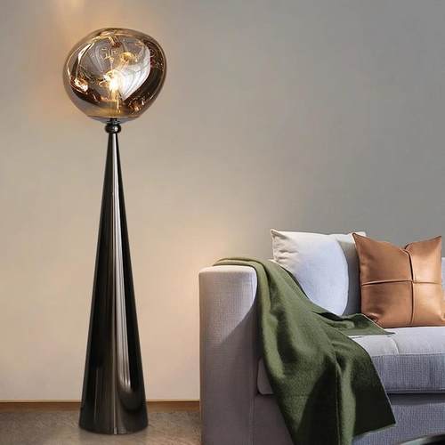 设计师熔岩别墅loft复式落地灯客厅吧台简约餐厅