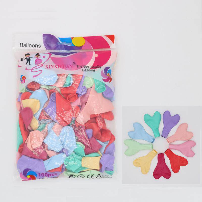 心形马卡龙色2.2克加厚多色 礼婚房布置浪漫装饰乳胶心形气球
