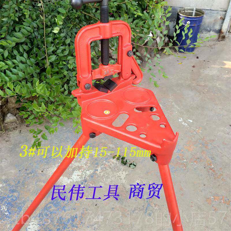 正品力新工工加重型管钳子台虎钳压钳台钳龙门龙门架镀锌管道具钳