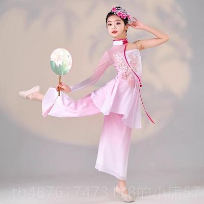 正品儿童典粉舞表演服装胶州秧歌扇独舞古考试服中式表演服装装色