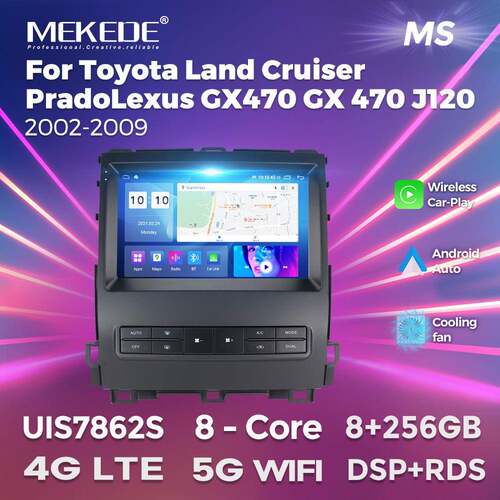适用丰田Toyota Land Cruiser GX470 15-18款安卓中控导航Carplay