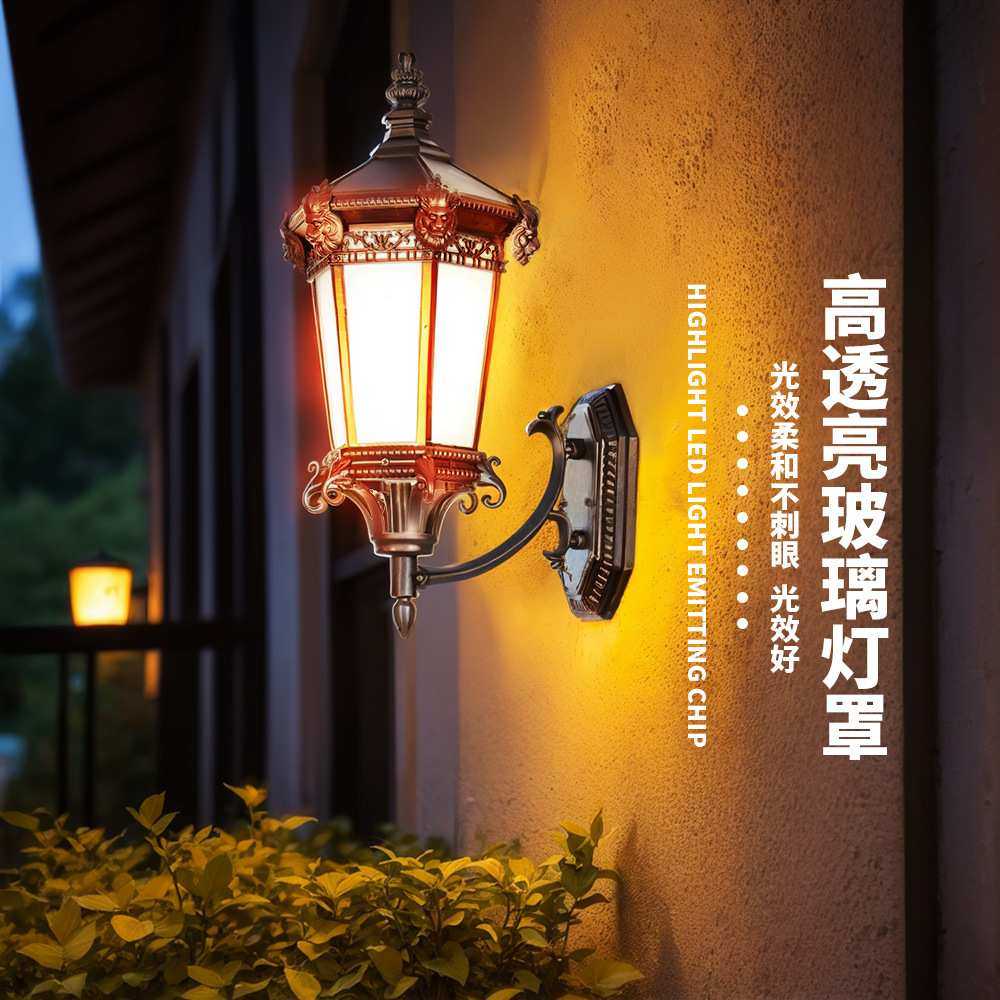 户外小壁灯市电复古led暖光别墅庭院防水围墙头灯庭院景观灯