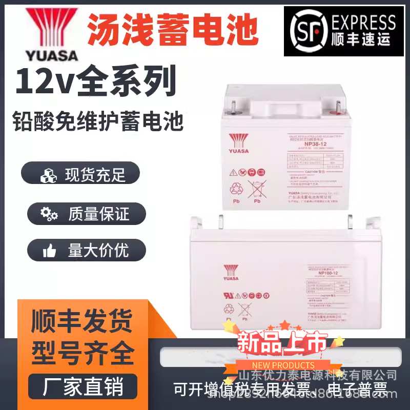 YUASA汤浅蓄电池NP100-1212V65AH3824铅酸UPS电源电瓶免维护