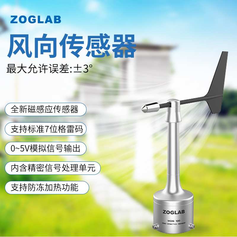 ZOGLA佐格WDS100风向传感器磁感应风向角度RS485输出风向传感器