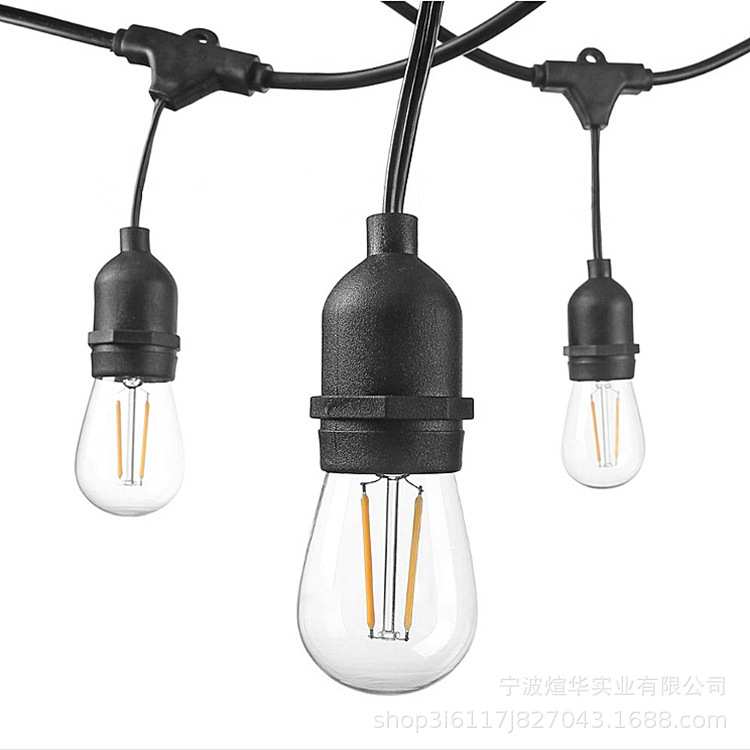 橡胶线带三通E27防水吊灯线.跑马式路灯耐低温灯头E27灯串连接线