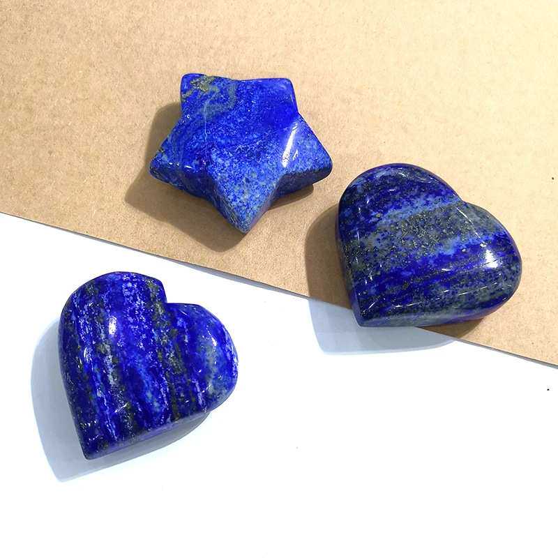 厂家 天然青金爱心星星月亮摆件手工打磨家居摆件休闲手把件