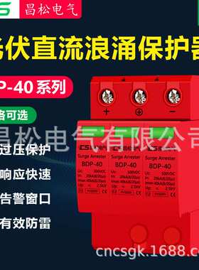 昌松光伏直流浪涌保护器红色汇流箱防雷避电DC500V1000V厂家直供
