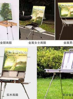 油画箱多功能折叠式便携手提箱画木ADQ专业户外写生画箱/油实油画