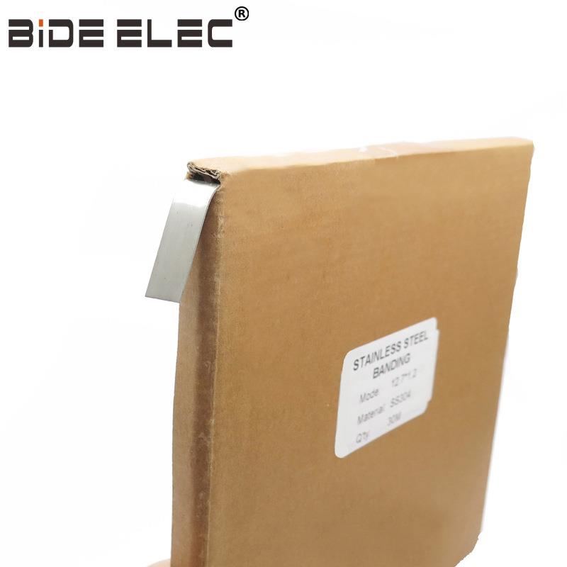 S304锈钢S不扎带电支线杆抱SSB304箍标志牌打包带管夹监控架管卡