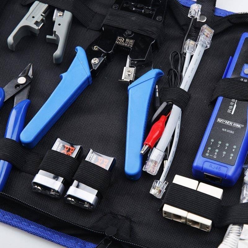 锐网线钳套装压线剥线器三能用网络钳6工具钳套装钳子寻线112仪80