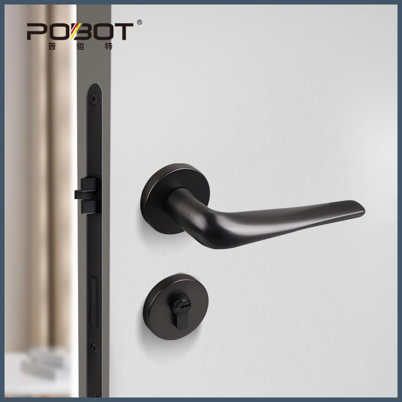 代PBT-580门锁室内卧室门房现门锁灰色吸静音木门锁家用门锁分体