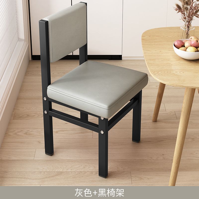 小户型仿实木餐椅家用铁艺椅子靠背铁艺椅子商用餐饮店四脚餐桌椅