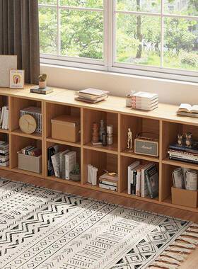 书架易落简地靠墙新款收简XRY纳柜小型迷你飘窗家多用功能卧室约