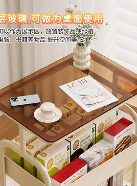 动厨房多功能调料味料置物架URA可移小推车落地家用多调层品收纳