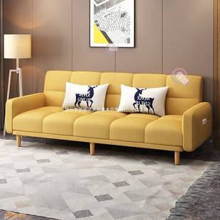 沙发布小户型用沙发床折叠客厅现代款公寓楼卧室单MPH双人两人艺