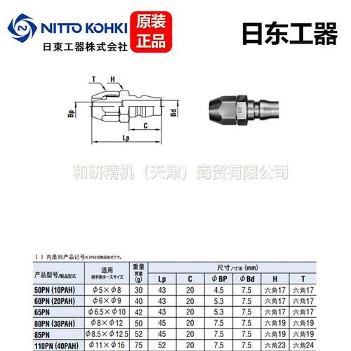 日东NITTO低压气管快速接头螺帽151紧锁式
