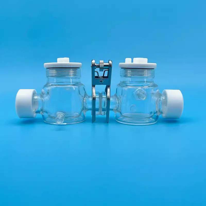 H可石控温双光电化学池BYL型可换膜双通道英光电窗解池光学反应池