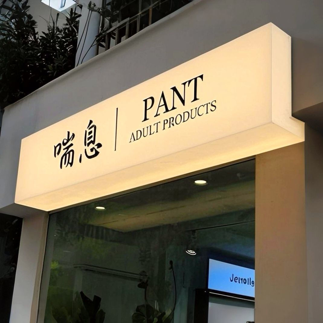 网红通体发光亚克力l型灯箱门头LED招牌户外美甲服装理发店广告牌