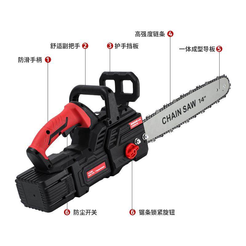 大功率电锯充户电式手持锂电链锯木无刷电机家用NDV户伐锯子外外