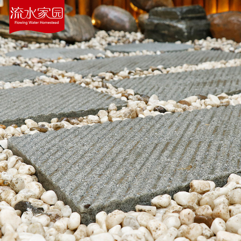 户外庭院花园造景踏步石草坪防滑仿青石板脚踏石地砖别墅公园装饰