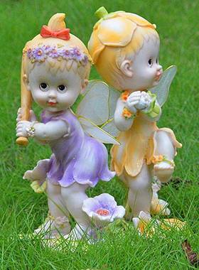 爱可棒球花仙子树花仙子摆脂工艺品摆园艺盆栽装件饰品幼儿园摆件