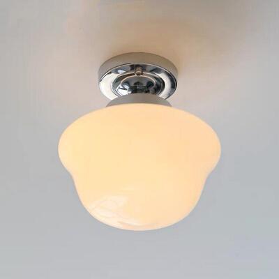 法挞式轻80015奢白玉蛋吸顶灯中风个性简古客厅卧室灯走廊过道玄