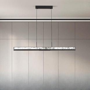 现代简岩板餐桌岛台吊灯轻奢一字约635长条全0光谱灯具设计新师22
