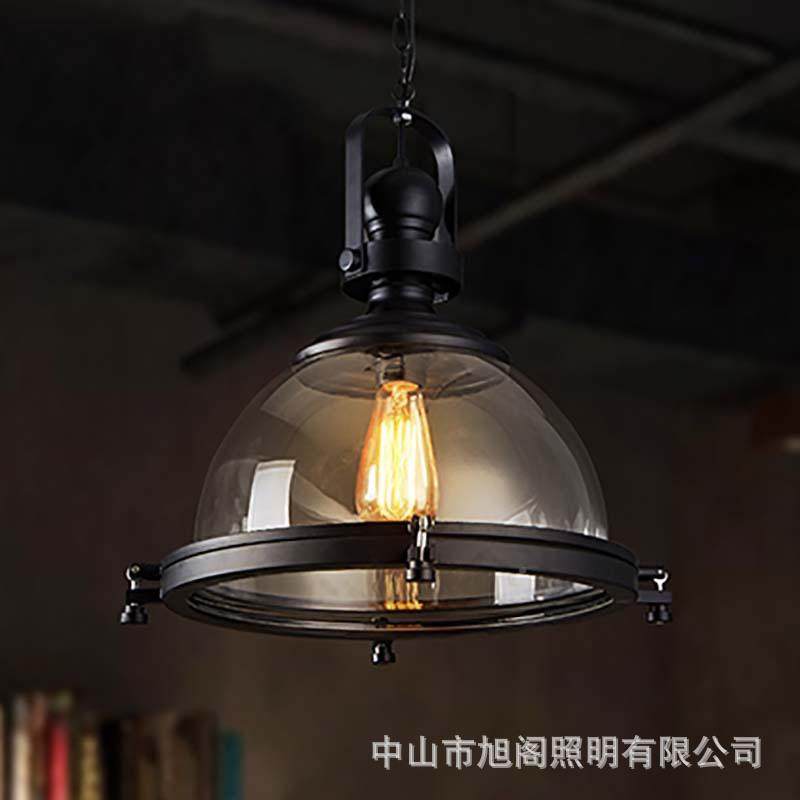 古工复风玻业璃吊餐厅客厅酒店337酒灯吧网吧铁艺玻璃吊灯,家装灯饰光源,智能吊灯,淘宝优惠券,粉丝福利购,淘宝优惠卷