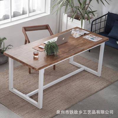 简约现代实木办公桌创意家用单人学员习LMV桌子写字楼电工脑组桌