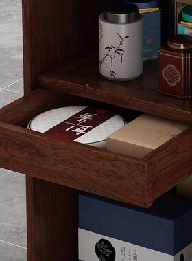 木茶水实柜可QCF移动泡茶台烧水壶一新体中式车带茶轮茶边几功夫t