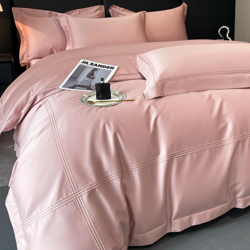 A类10支绒用棉ANNI四件套纯棉刺绣6宽边被罩轻奢长全棉床上品