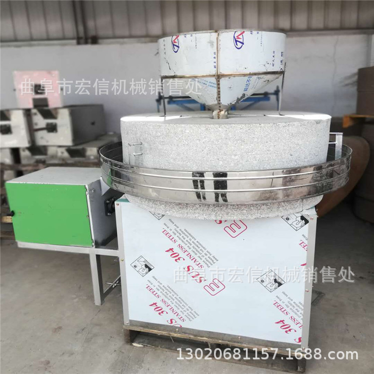 电动香油石磨机 60型江米面粉碎石磨 豆浆米浆石磨机