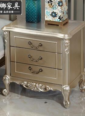 美轻奢皮艺床式欧式婚LQL床法式.18米双人床简主卧实木雕刻欧家具