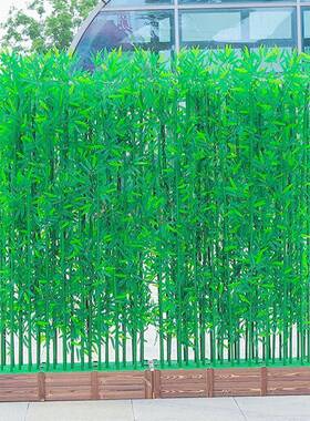 竹子装假竹子仿生绿植物造背AL100855景断室内庭院户外隔塑饰料景
