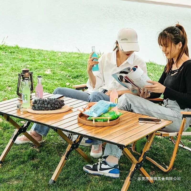 户外超轻便携折叠露营蛋卷桌