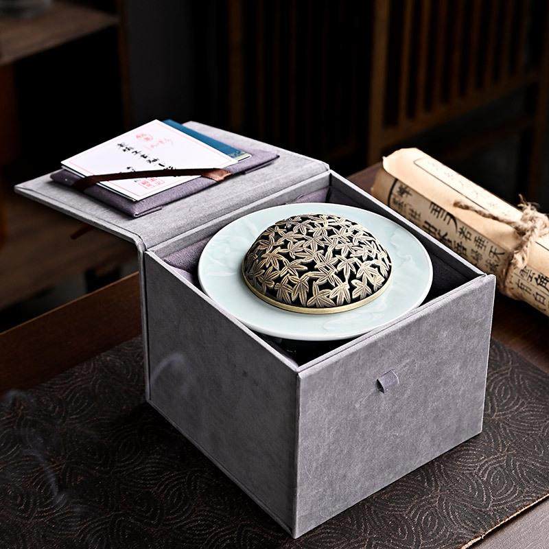 青瓷荷韵富香山茶三足熏炉客厅OSH办公内桌室摆件复古创意茶具配,餐饮具,茶道/香炉,淘宝优惠券,粉丝福利购,淘宝优惠卷