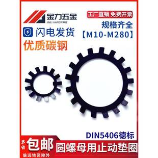 多脚止退垫圈太阳圈外多齿黑色DIN5406止退锁紧圆螺母用止动垫片