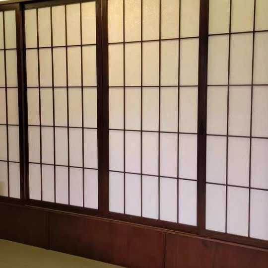 日式格子门实木推拉门茶室雪见窗障子门格栅门日料屏风隔断门定