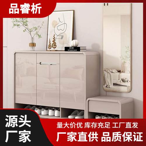实木鞋柜换鞋凳一体靠墙大容量入户门厅收纳储物鞋架玄关收纳神器