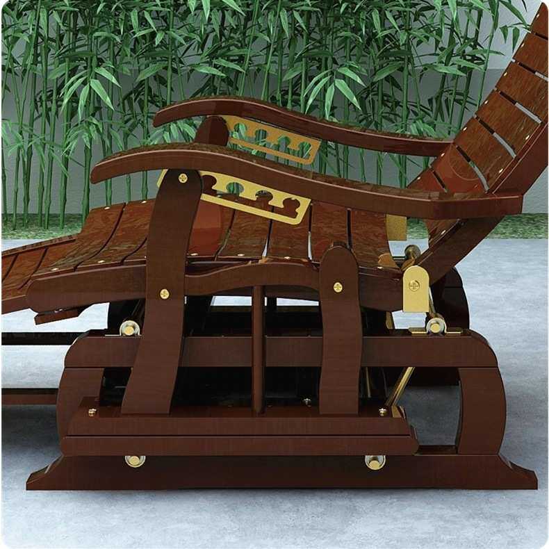 摇摇躺椅新款午休折叠成人午睡豪华耐用阳台老人楠竹休闲逍遥家用
