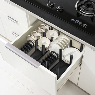 厨房柜内碗架水槽放碗沥水架抽屉碗碟碗盘置物架碗碟架锅具收纳架