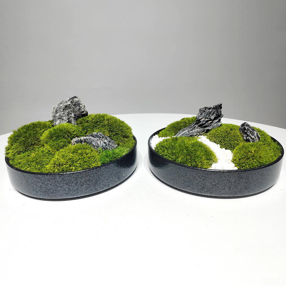 微永生苔藓18574酒店几仿真青苔造景装饰景观摆件新中式摆盆景桌